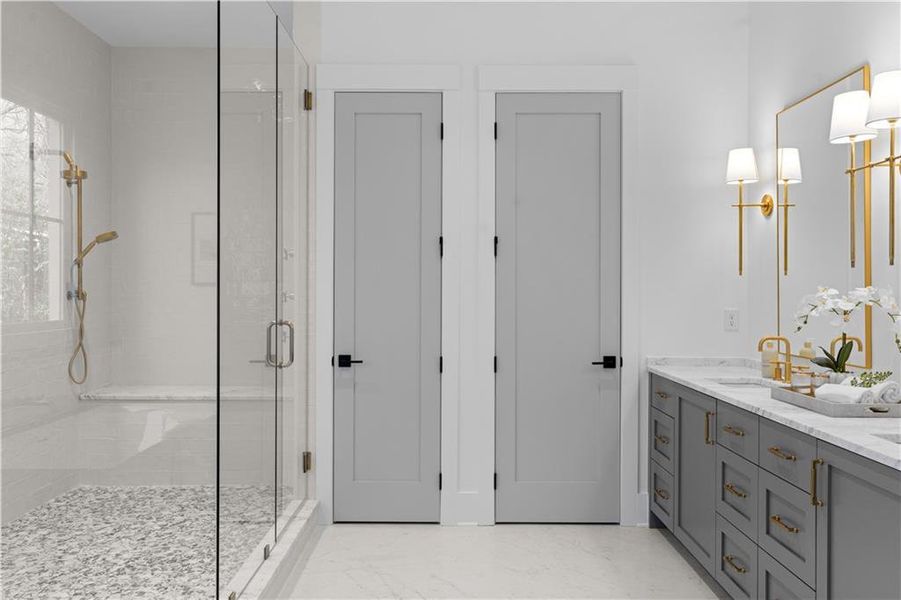 Furnished interior view inside a new home in , Atlanta (Image 18).