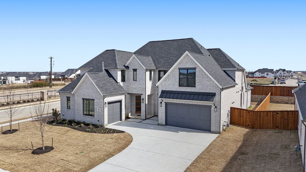 Front exterior of a new home in Park Place - 80' Lots, Prosper, TX, highlighting curb appeal (Image 20).