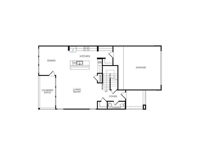 2D floor plan layout of this home in Summer Place  35', Montgomery, TX (Image 5).