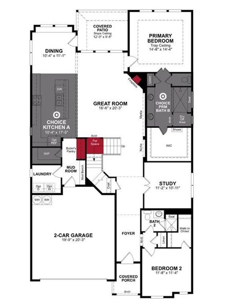 Beazer Homes Spiritas Ranch Summerfield floorplan.