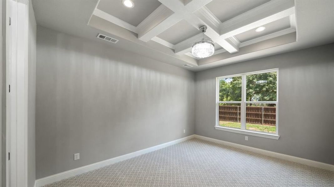 Remote Controlled Invisible Ceiling Fan Chandelier, Custom Millwork Ceiling