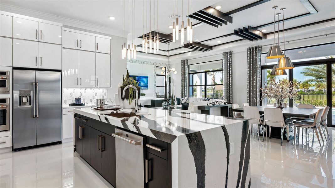 Furnished interior view inside a new home in Cresswind Palm Beach at Westlake, Westlake (Image 19).