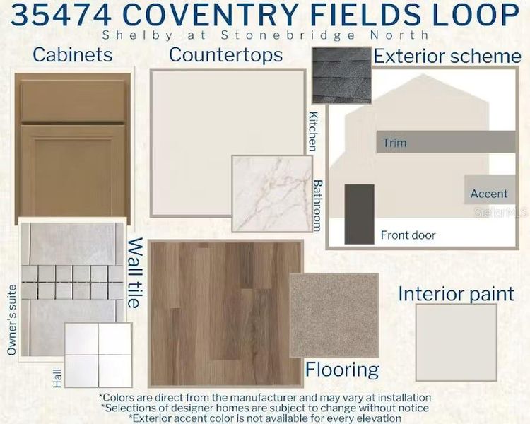 Sample of building materials used in homes in Stonebridge North, Zephyrhills (Image 4). Sample of building materials used in homes in Stonebridge North, Zephyrhills (Image 4).
