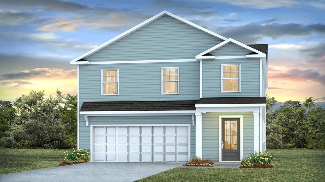 Representative exterior photo of a completed home built from the Plan by D.R. Horton in Sheep Island, Summerville, SC (Image 1). Representative exterior photo of a completed home built from the Plan by D.R. Horton in Sheep Island, Summerville, SC (Image 1).