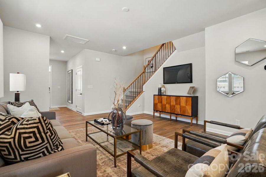 Furnished interior view inside a new home in Arbor Chase, Clover (Image 12). Furnished interior view inside a new home in Arbor Chase, Clover (Image 12).