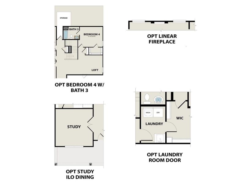 2D floor plan layout for the The Ash M by Davidson Homes LLC in Meadow Ridge Estates, Josephine, TX (Image 5).
