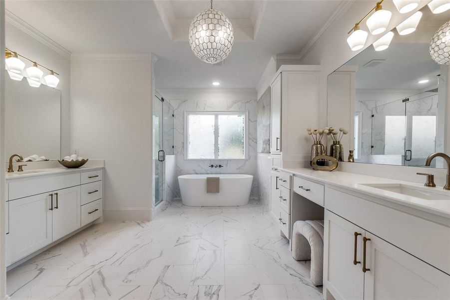 Furnished interior view inside a new home in , Dallas (Image 18).