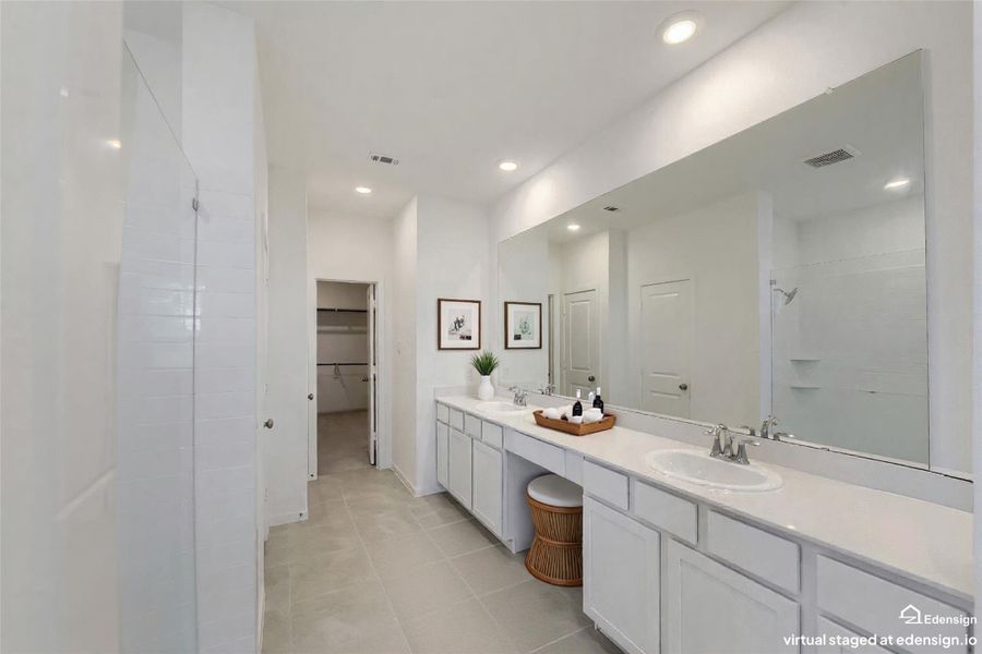 Virtually Staged primary bath