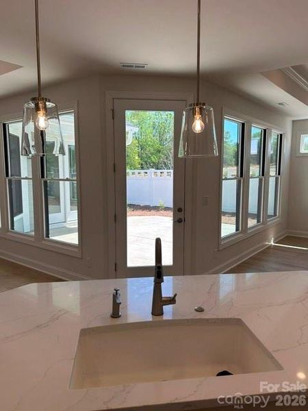 Close-up of interior finishes inside a home in The Courtyards at Hodges Farm, Charlotte (Image 7).