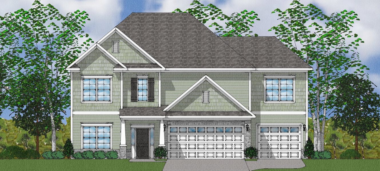 Representative exterior photo of a completed home built from the Seeley - Winsome Collection by Mungo Homes in Cadence, Greensboro, NC (Image 5).