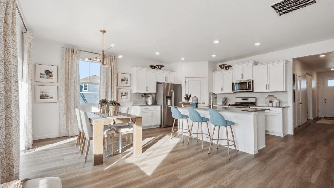 Furnished interior view inside a new home in Silver Peaks, Lochbuie (Image 10). Furnished interior view inside a new home in Silver Peaks, Lochbuie (Image 10).