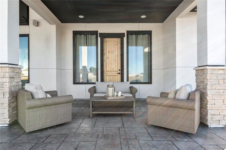 Exterior details and patio area of a home in , Brighton (Image 25).