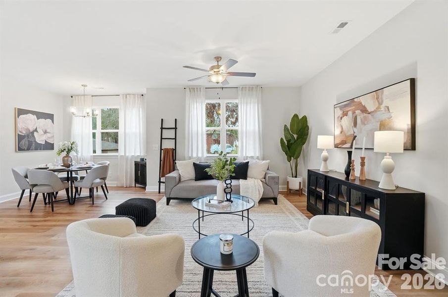 Furnished interior view inside a new home in , Charlotte (Image 15). Furnished interior view inside a new home in , Charlotte (Image 15).