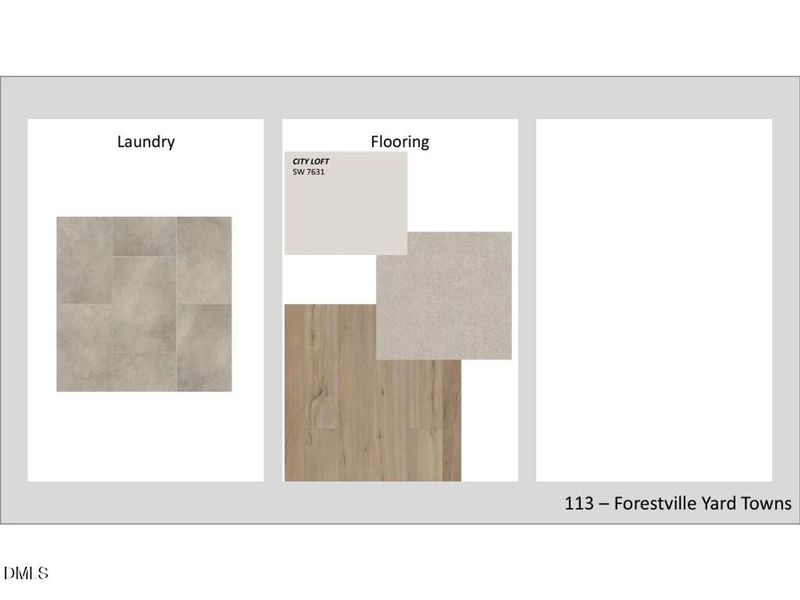 Sample of building materials used in homes in Forestville Yard Townhomes, Knightdale (Image 6).