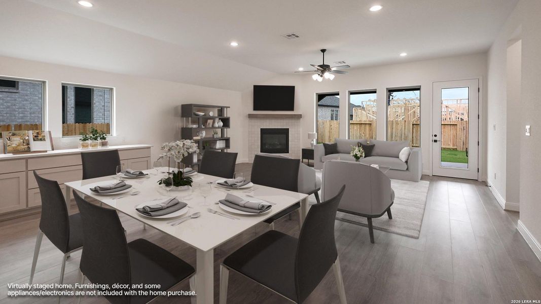 Furnished interior view inside a new home in Meadows of Mill Creek, Seguin (Image 5).