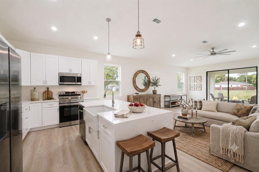 4 - Family Room Kitchen Staged 4 - Family Room Kitchen Staged