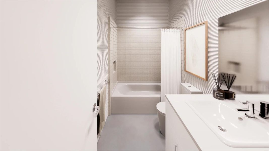 Furnished interior view inside a new home in Wolf Ranch: Genesis Collection, Georgetown (Image 8).