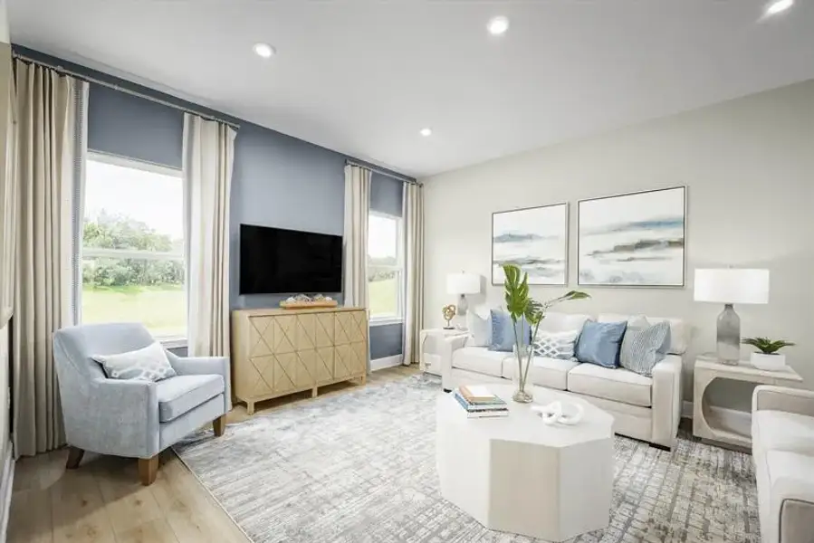 Representative furnished interior of a home built from the Panama by Ryan Homes in Seminole Palms, Palm Coast (Image 7).