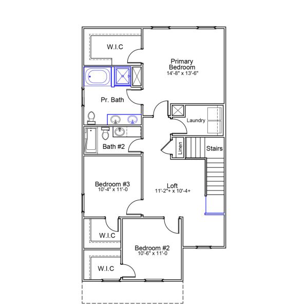 2D floor plan layout of this home in Bell West, Kernersville, NC (Image 4).