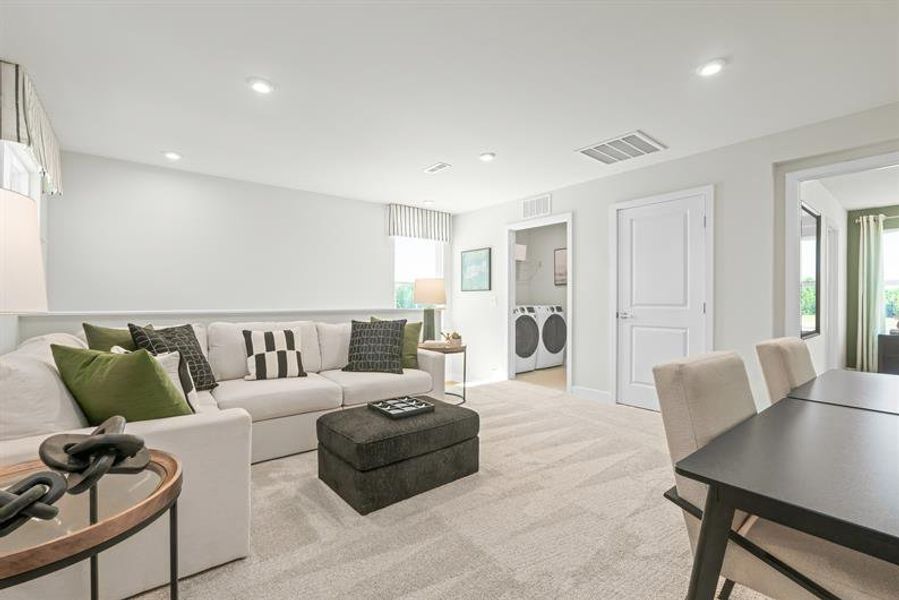 Representative furnished interior of a home built from the Charles by Ryan Homes in East Lake, Leland (Image 21). Representative furnished interior of a home built from the Charles by Ryan Homes in East Lake, Leland (Image 21).