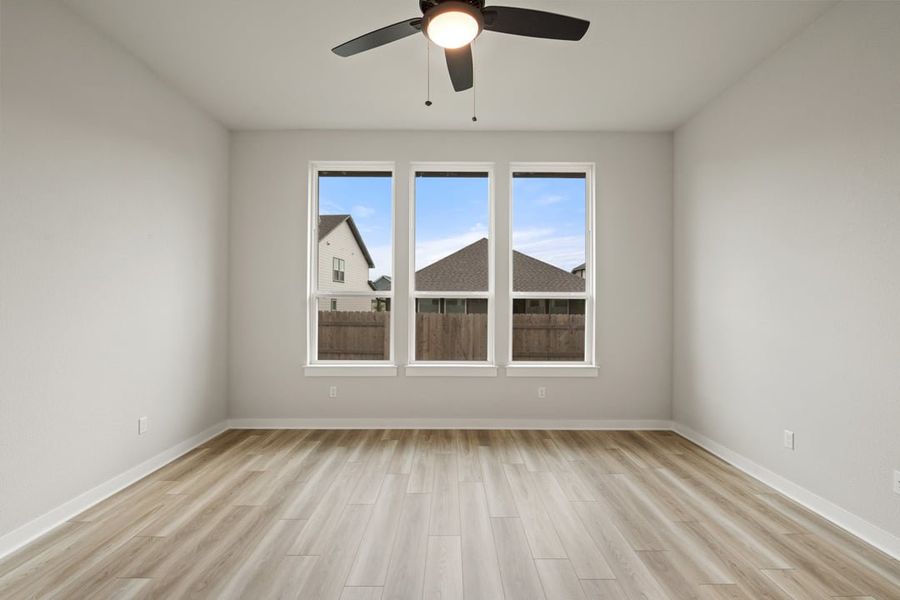 Spacious, unfurnished interior of a new home in Arbor Collection at Lariat, Liberty Hill (Image 38). Spacious, unfurnished interior of a new home in Arbor Collection at Lariat, Liberty Hill (Image 38).