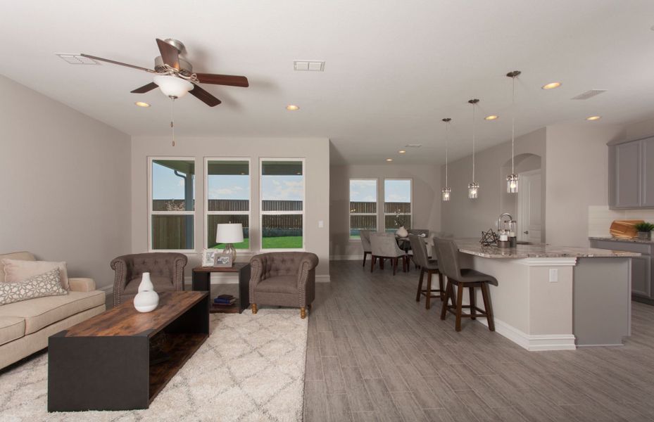 Furnished interior view inside a new home in Ribbonwood, Aubrey (Image 7). Furnished interior view inside a new home in Ribbonwood, Aubrey (Image 7).