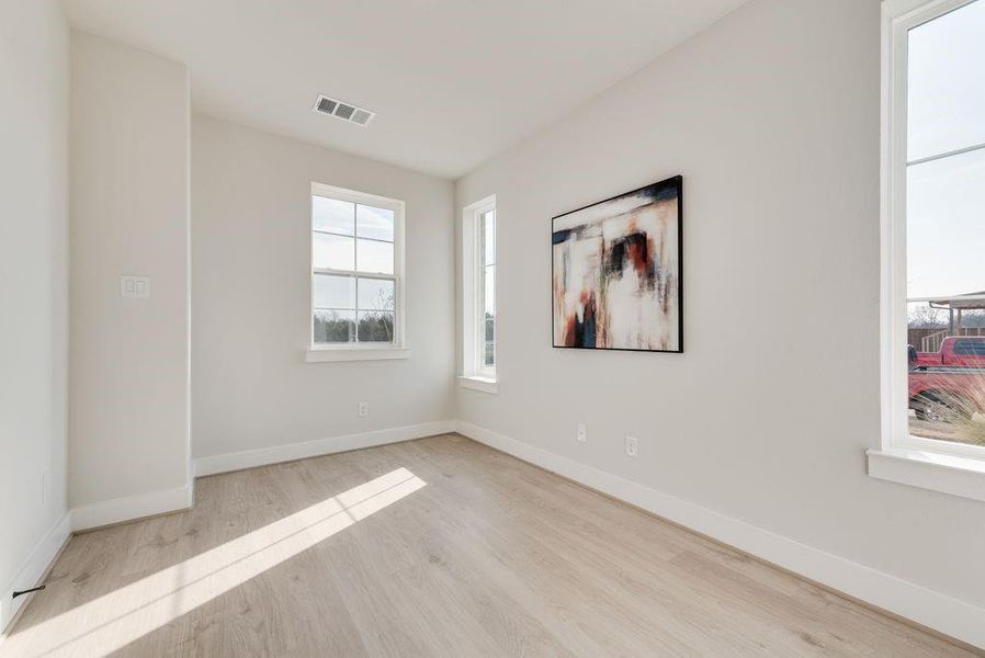 Spacious, unfurnished interior of a new home in Trails at Cottonwood Creek, Rowlett (Image 28). Spacious, unfurnished interior of a new home in Trails at Cottonwood Creek, Rowlett (Image 28).