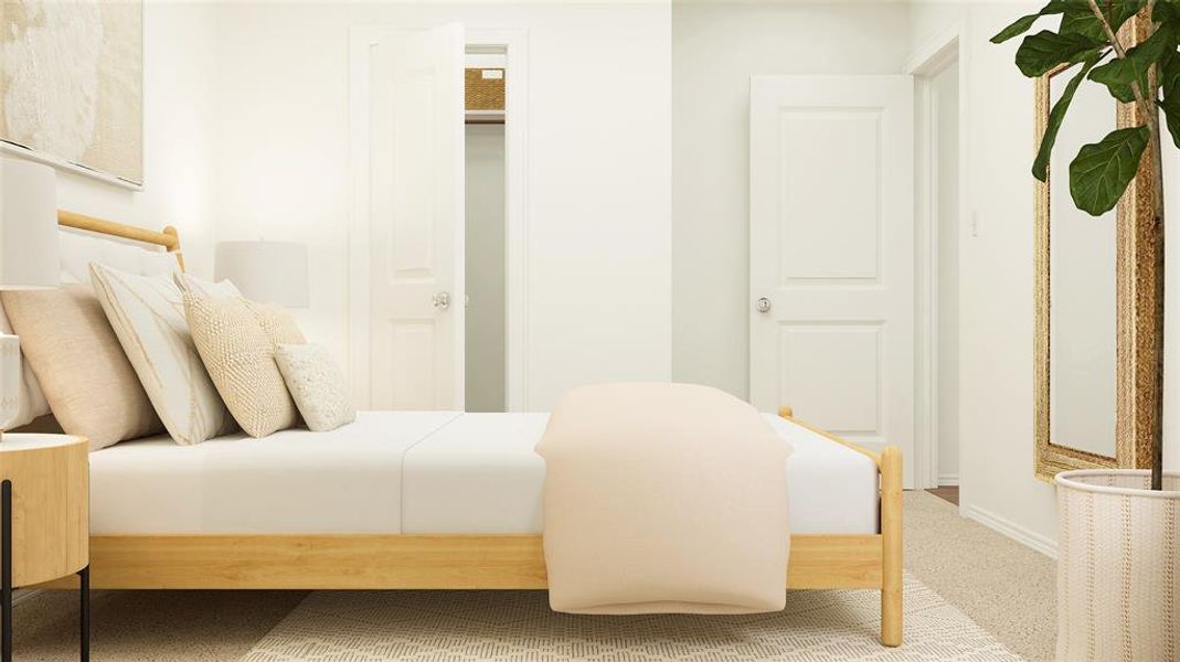 View of carpeted bedroom