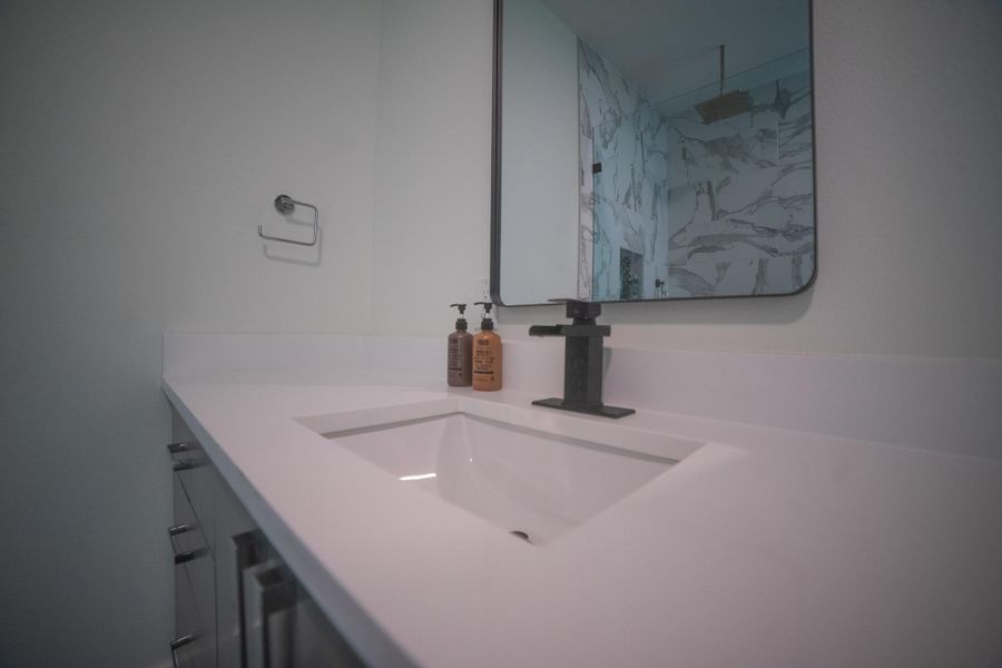 Clean modern look through every room on the second floor