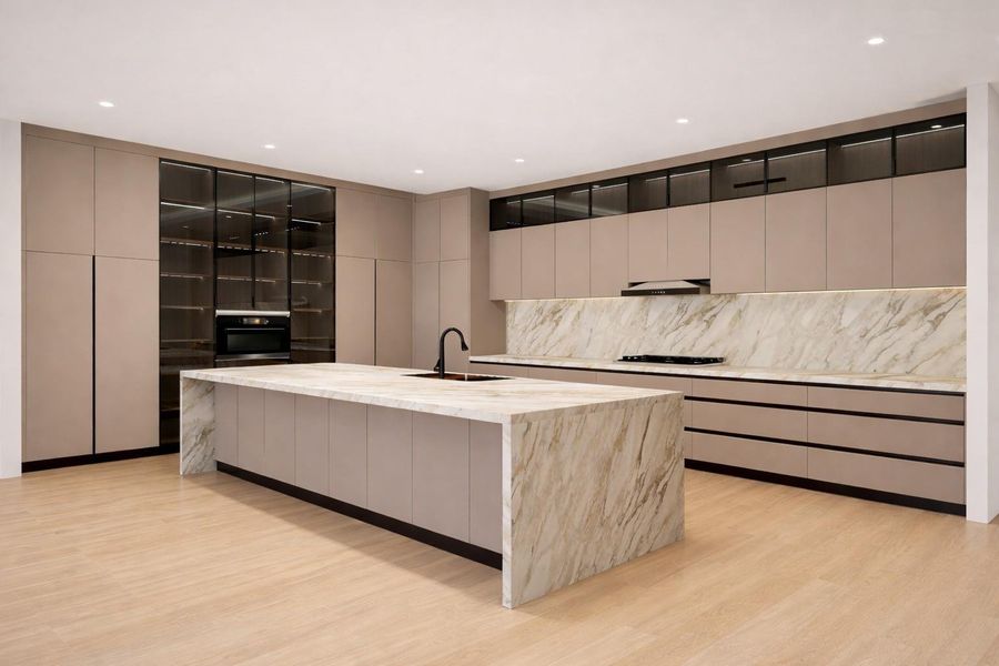 Stunning modern kitchen rendering photo*