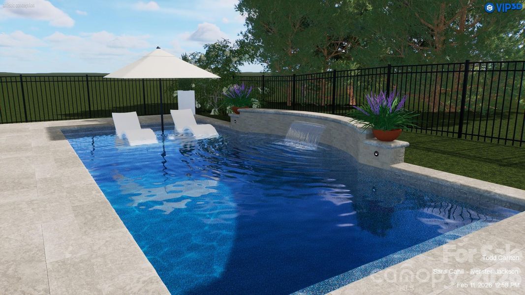 Pool Rendering- follows Impervious per Town of Huntersville