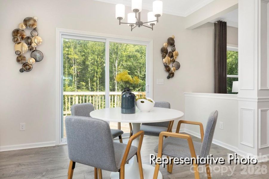 Furnished interior view inside a new home in Whispering Hills, Locust (Image 7). Furnished interior view inside a new home in Whispering Hills, Locust (Image 7).