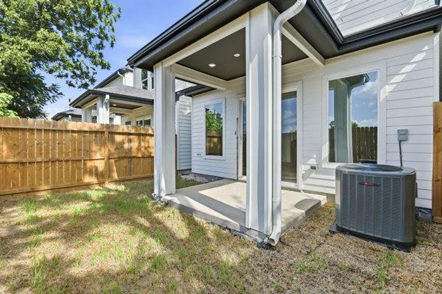Exterior details and patio area of a home in , Houston (Image 4). Exterior details and patio area of a home in , Houston (Image 4).