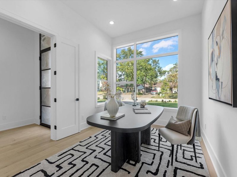 One of the 5 en suite bedrooms is on the 1st floor. Stunning views and could easily be an office / flex room.