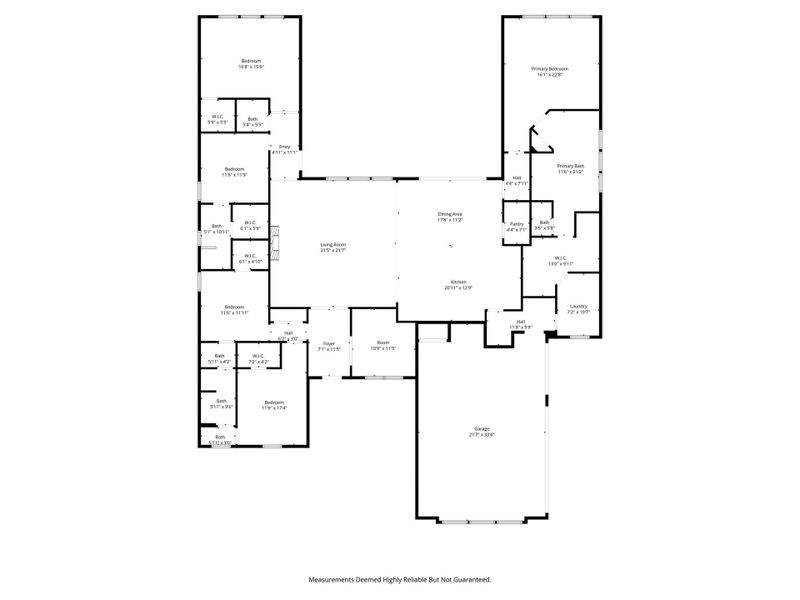2D floor plan layout of this home in NorthGlen, Haslet, TX (Image 5).