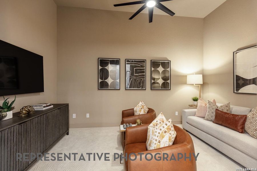 Furnished interior view inside a new home in Hallie's Cove, Schertz (Image 4).