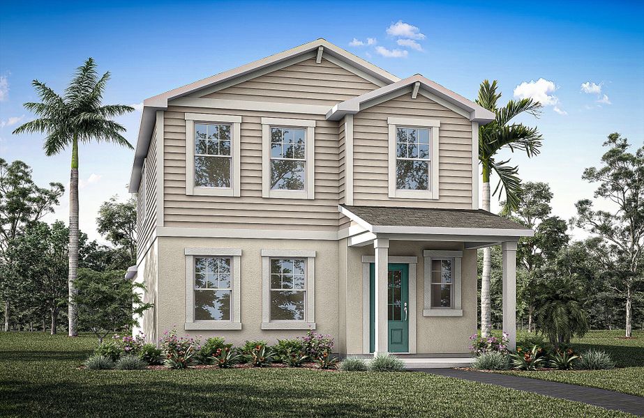 Representative exterior photo of a completed home built from the Nova by Mattamy Homes in Lakeside At Satilla, St. Cloud, FL (Image 3).