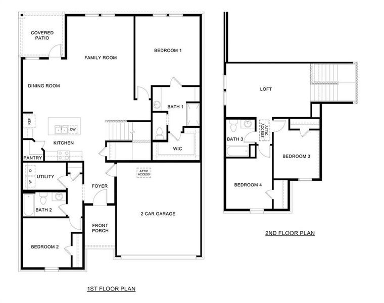 2D floor plan layout of this home in Saddlebrook, Waxahachie, TX (Image 3).