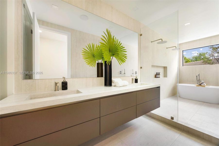 Furnished interior view inside a new home in , Miami (Image 15).