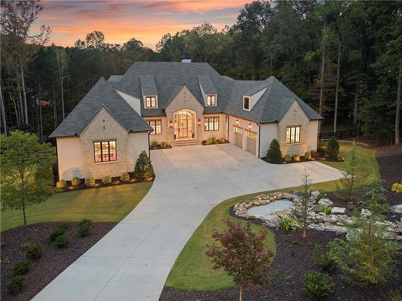 Front exterior of a new home in , Alpharetta, GA, highlighting curb appeal (Image 24).