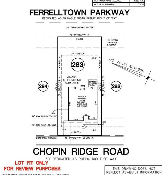 13404 Chopin Ridge Road Plot Plan