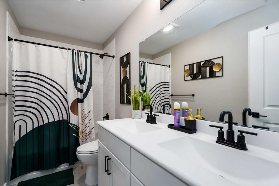 Furnished interior view inside a new home in Ascend at Legends Bay, Baytown (Image 32). Furnished interior view inside a new home in Ascend at Legends Bay, Baytown (Image 32).