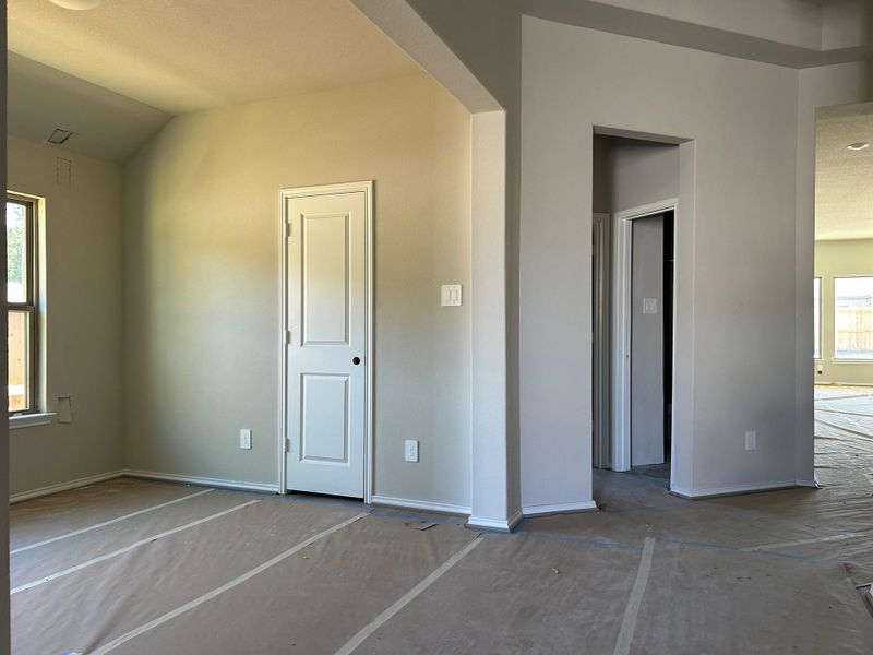 In-progress construction of a new home in The Highlands 45', Porter, TX (Image 13).