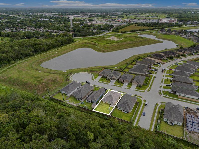 Arial view of the neighborhood.