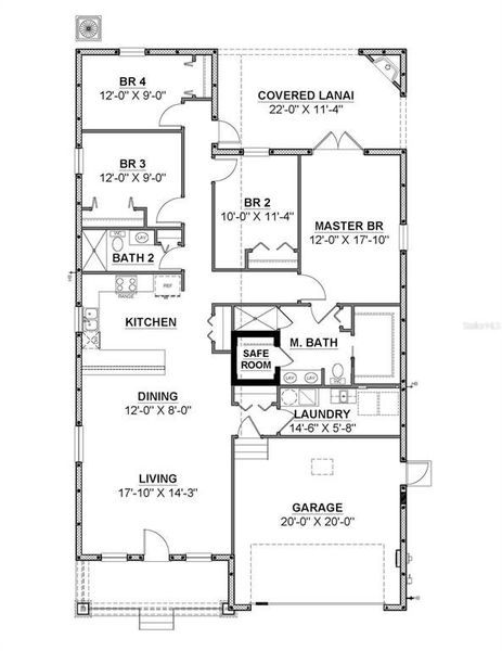 2D floor plan layout of this home in , Brooksville, FL (Image 4).
