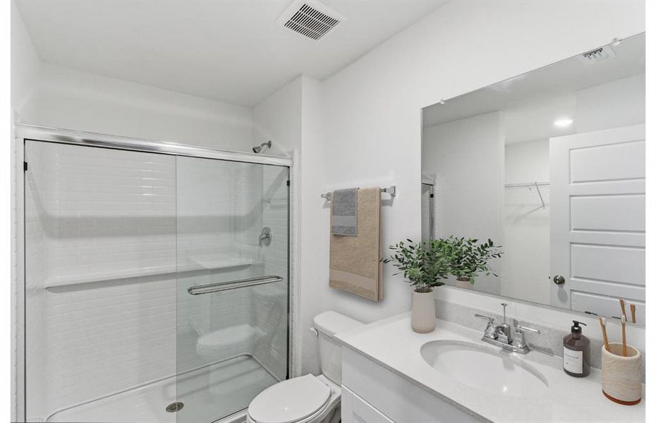 Virtually Staged - Spacious secondary bathroom