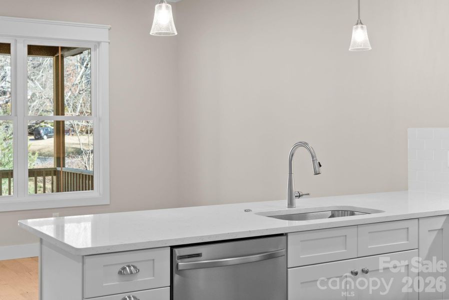 Close-up of interior finishes inside a home in , Asheville (Image 9).