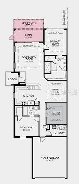 2D floor plan layout of this home in Esplanade at Azario Lakewood Ranch, Lakewood Ranch, FL (Image 3).