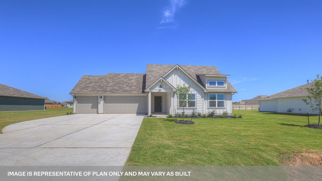 Representative exterior photo of a completed home built from the The Dean by D.R. Horton in Hartland Ranch, Lockhart, TX (Image 2). Representative exterior photo of a completed home built from the The Dean by D.R. Horton in Hartland Ranch, Lockhart, TX (Image 2).