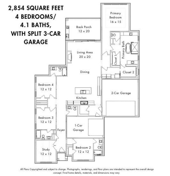 Floor Plan of 422 Venado View Ct